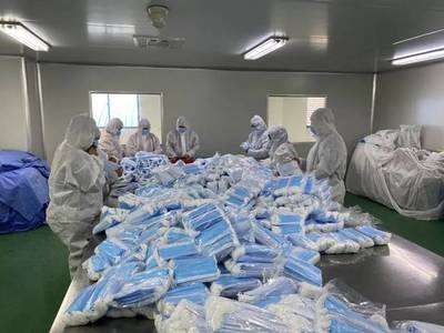 爭分奪秒為防控做后援 空港碩放擴產“恒通+深南”口罩及個人衛(wèi)生用品